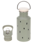 Preview: Lässig Trinkflasche - Edelstahl Happy Prints olive
